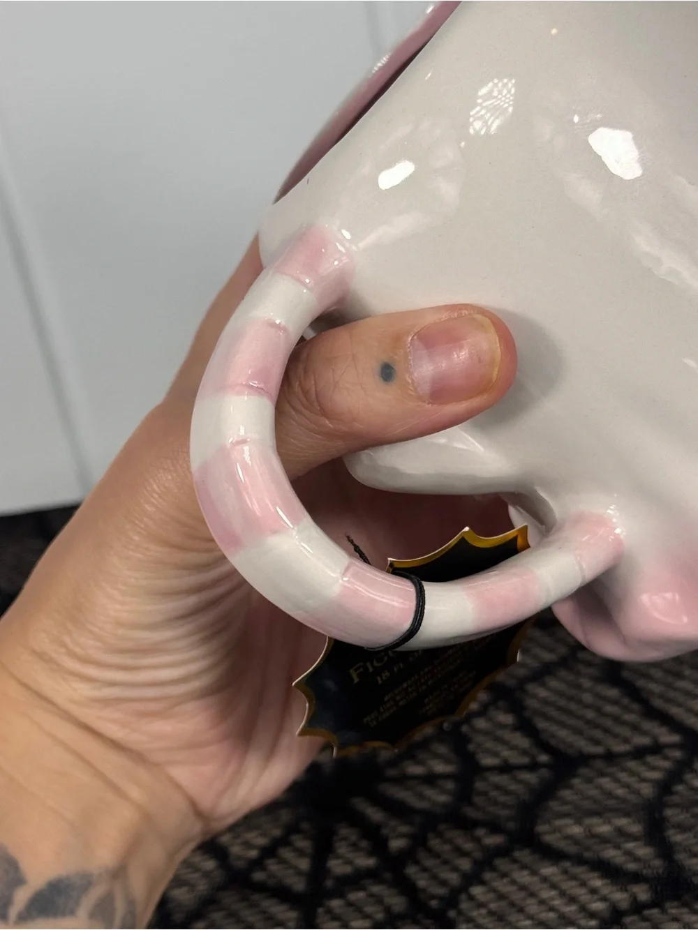 NEW Haunted Halloween Ghost Pink Pumpkin Mug